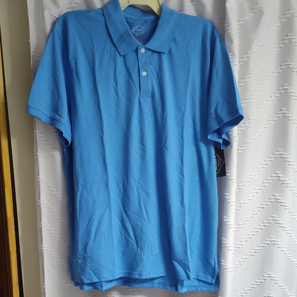 St. John's Bay Sky Blue Men's Polo Shirt Size XL